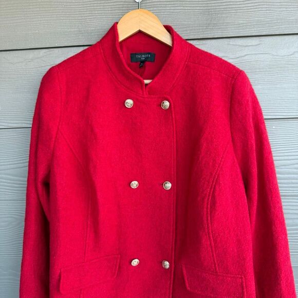 Talbots double breasted boiled red blazer - Picture 4 of 7